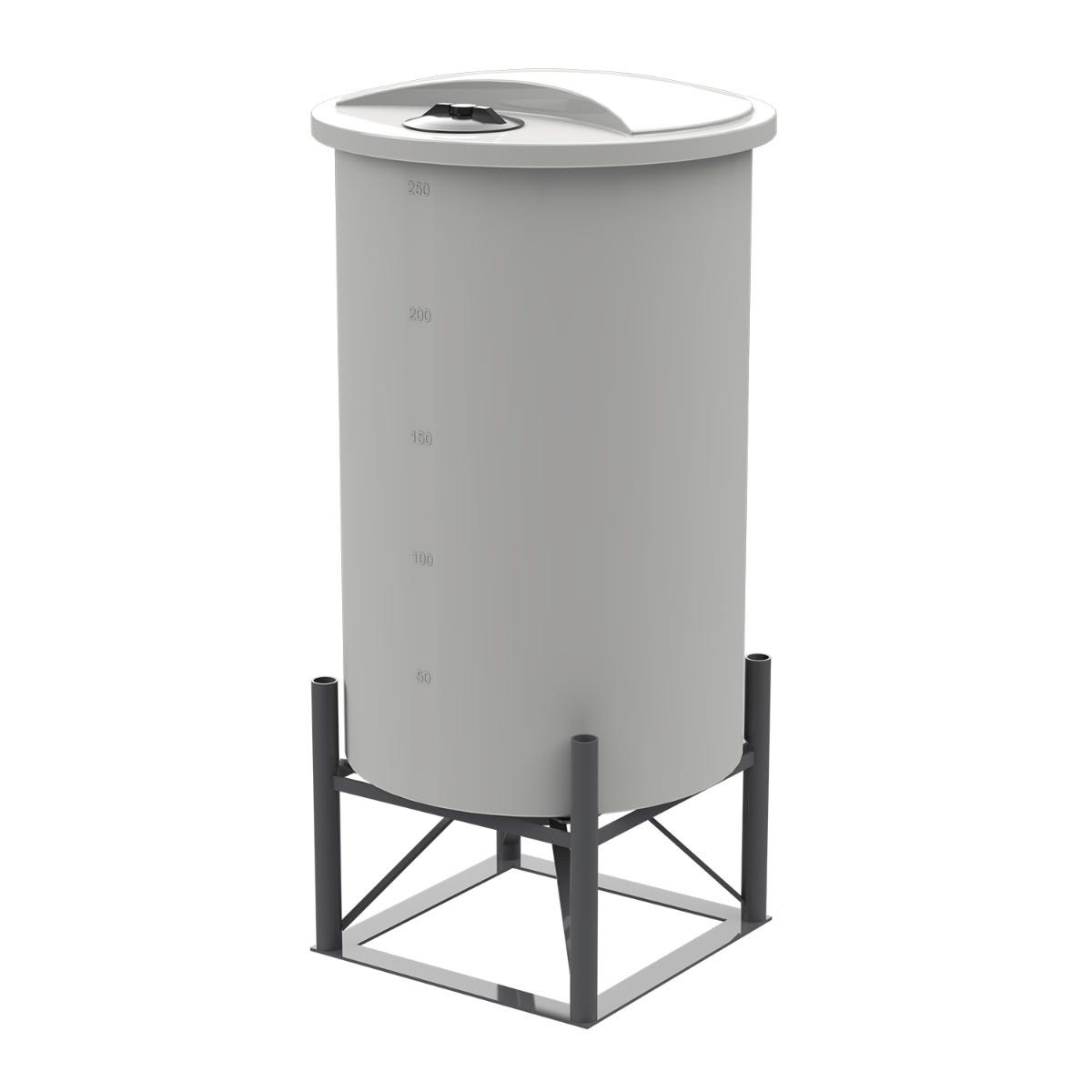 Buy 250 Gallon Cone Bottom Tank Only by Norwesco of White color for only $536.49