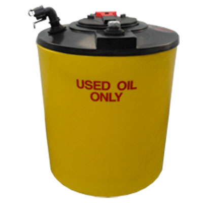 Buy 100 Gallon Plastic Vertical Double Wall Waste Oil Tank with Oil Level Gauge in Yellow by Chemtainer of Yellow color for only $1,925.00