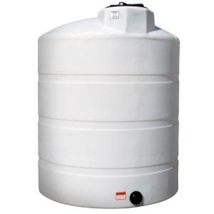 Buy 500 Gallon Vertical Liquid Storage Tank without Fittings in White by Norwesco of White color for only $852.16