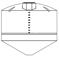 Buy 1600 Gallon 30 Degree Plastic Vertical Cone Bottom Tank by Norwesco of White color for only $2,097.99
