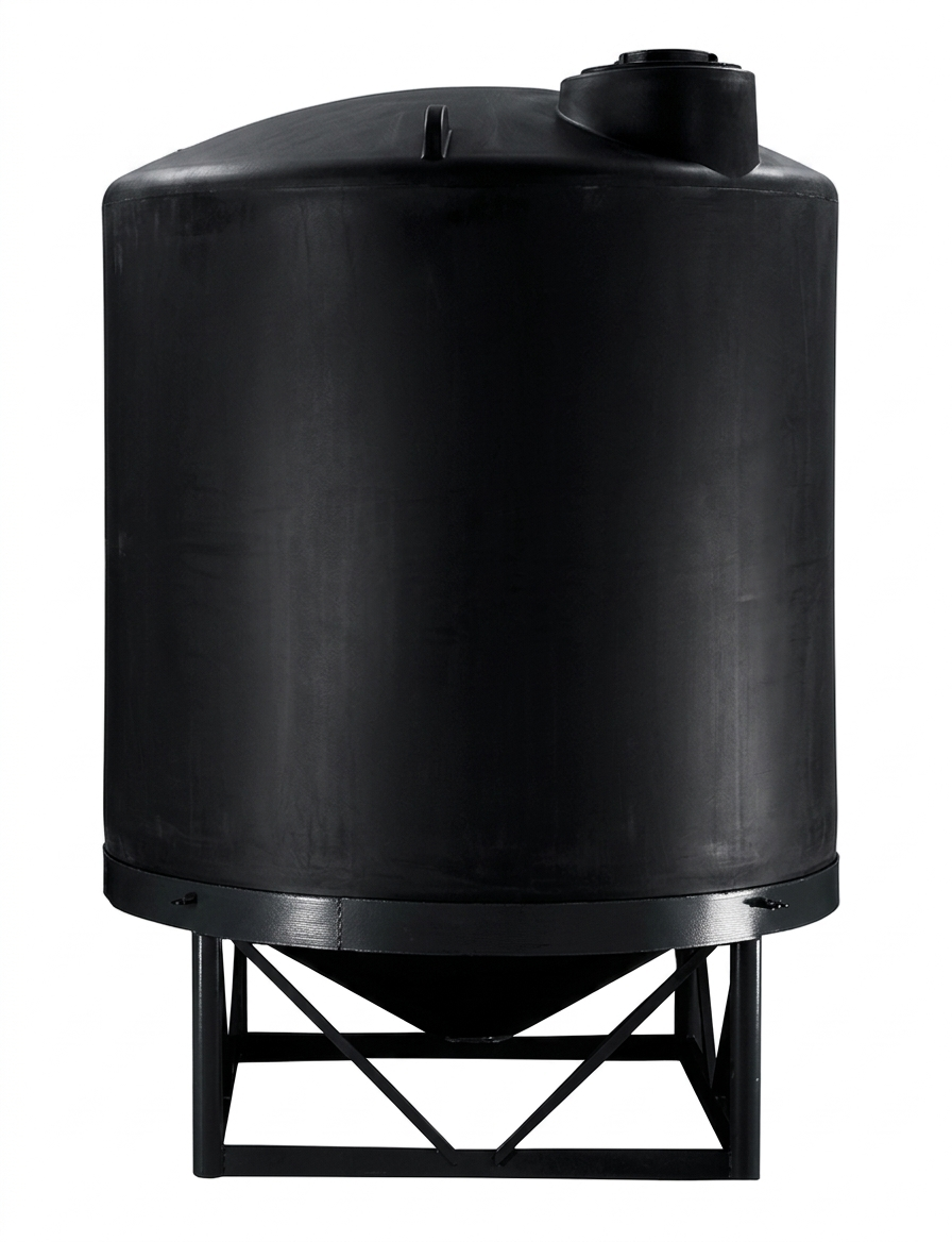 Buy 3000 Gallon 15 Degree Plastic Cone Bottom Tank in Black by Norwesco of Black color for only $4,145.36