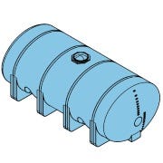 Buy 4035 Gallon HDPE Horizontal Elliptical Leg Tank in Blue without Fitting by Norwesco of Blue color for only $11,784.00