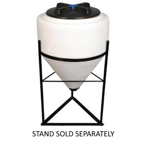 Buy 30 Gallon 57 Degree Cone Bottom Inductor Tank in White by Norwesco of White color for only $189.99