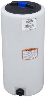 Buy 10 Gallon Vertical Liquid Storage Tank in White by Norwesco of White color for only $99.99