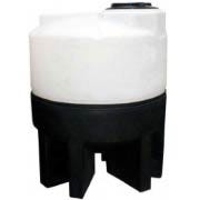 Buy 300 Gallon 30 Degree Cone Bottom Tank with Black Poly Stand by Norwesco of White color for only $1,289.99