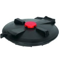 Buy 22 Inch Hinged Lid With Collar & Vent by Norwesco of Black color for only $240.99