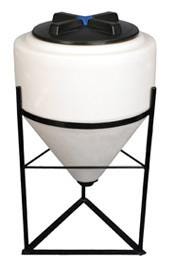 Buy 35 Gallon 45 Degree Plastic Cone Bottom Inductor Tank Without Fitting by Norwesco of White color for only $171.84