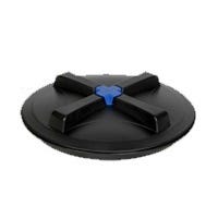 Buy 12 inch Lid and ring with 4 inch air vent by Norwesco of Black color for only $25.99