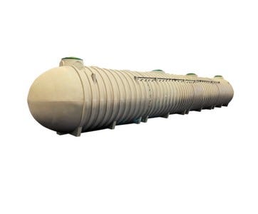 Buy 20000 Gallon HDPE Underground Liquid Storage Tank with 6 inch fitting installed by Norwesco of White color for only $46,285.00