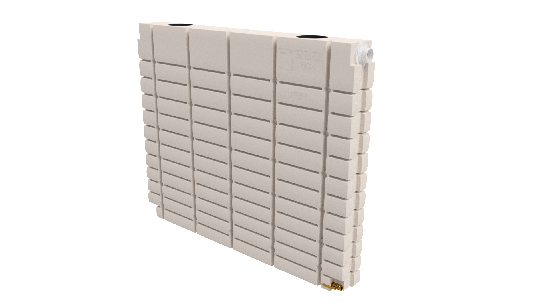 Buy 300 Gallon Thin Tank in Merino/Paperbark Color With Optional Modular Vertical Garden System by ThinTanks for only $1,849.99