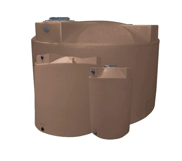 Buy 2500 Gallon Plastic Vertical Rainwater Harvesting Tank in Mocha by Bushman of Mocha color for only $2,299.99