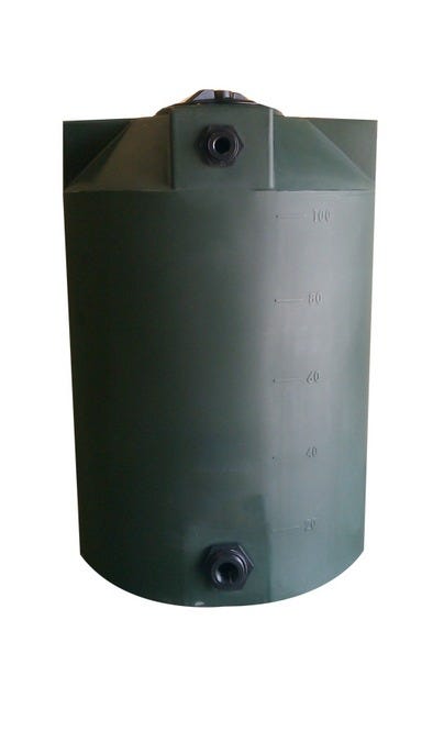 Buy 100 Gallon Plastic Vertical Liquid Storage Tank in Dark Green by Bushman of Green color for only $389.99