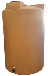 Buy 5000 Gallon Plastic Vertical Rainwater Harvesting Tank in Mocha by Bushman of Mocha color for only $6,137.99