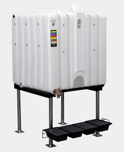 Buy 180 Gallon Plastic Stackable Tote Tank Gravity Feed System with One 180 Gallon Tank by Rhino Tuff Tanks for only $1,207.06