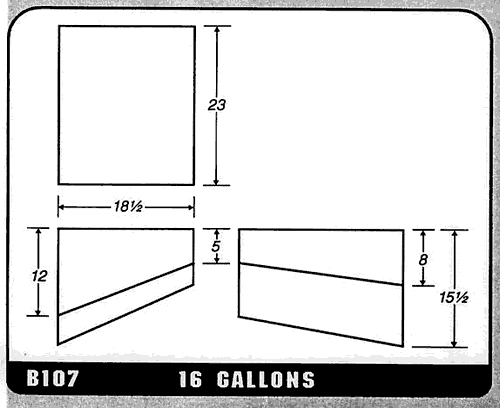 Buy 16 Gallon Plastic Marine Water Tank without Fittings by Ronco Plastics for only $238.00