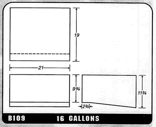 Buy 16 Gallon Plastic Marine Water Tank without Fittings by Ronco Plastics for only $238.00