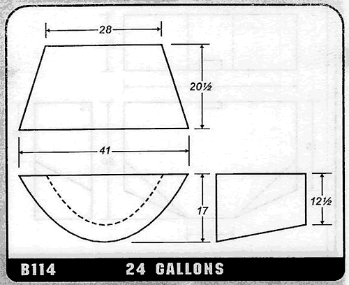 Buy 24 Gallon Plastic Marine Water Tank without Fittings by Ronco Plastics for only $348.00