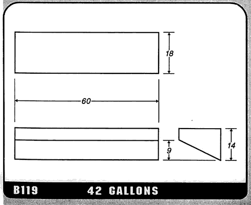 Buy 42 Gallon Plastic Marine Water Tank without Fittings by Ronco Plastics for only $421.00