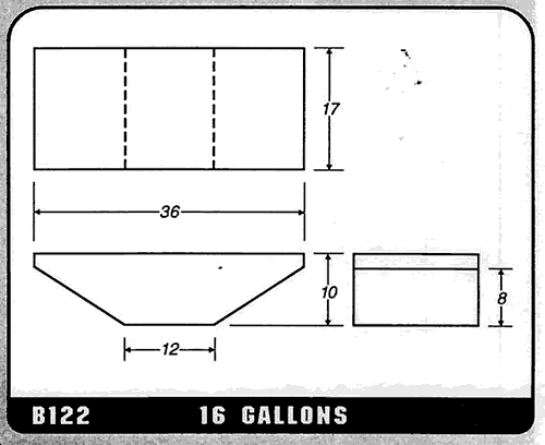 Buy 16 Gallon Plastic Marine Water Tank without Fittings by Ronco Plastics for only $238.00