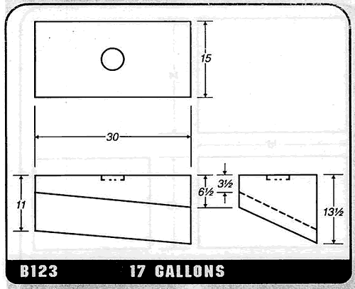 Buy 17 Gallon Plastic Marine Water Tank without Fittings by Ronco Plastics for only $256.00