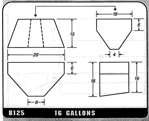 Buy 16 Gallon Plastic Marine Water Tank without Fittings by Ronco Plastics for only $256.00