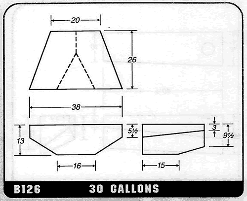 Buy 30 Gallon Plastic Marine Water Tank without Fittings by Ronco Plastics for only $348.00