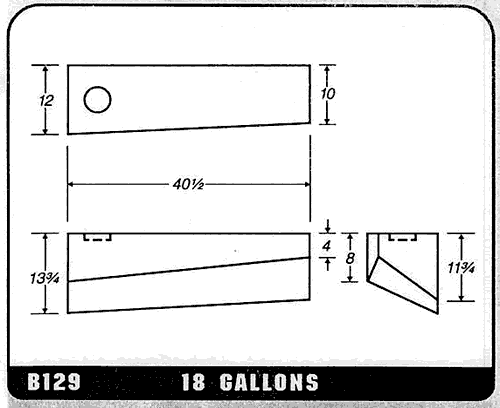 Buy 18 Gallon Plastic Marine Water Tank without Fittings by Ronco Plastics for only $275.00