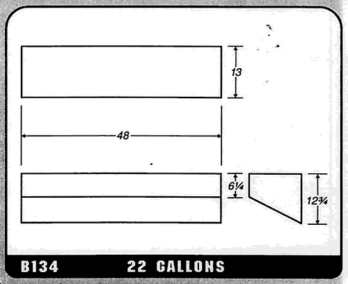 Buy 22 Gallon Plastic Marine Water Tank without Fittings by Ronco Plastics for only $330.00