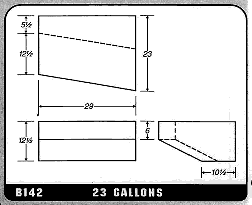 Buy 23 Gallon Plastic Marine Water Tank without Fittings by Ronco Plastics for only $293.00