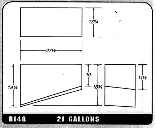 Buy 21 Gallon Plastic Marine Water Tank without Fittings by Ronco Plastics for only $293.00