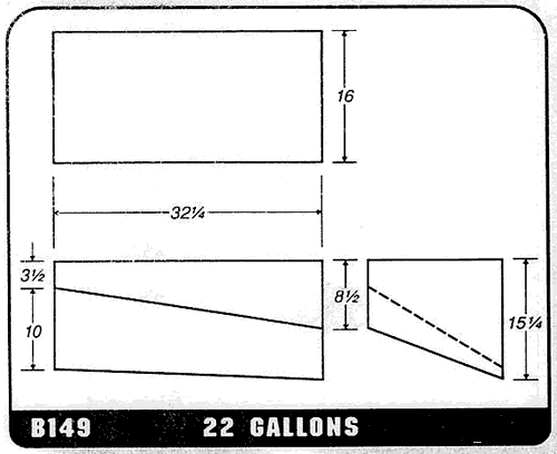 Buy 22 Gallon Plastic Marine Water Tank without Fittings by Ronco Plastics for only $311.00
