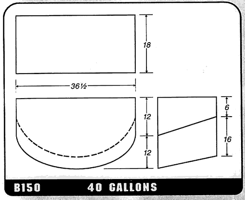 Buy 40 Gallon Plastic Marine Water Tank without Fittings by Ronco Plastics for only $403.00
