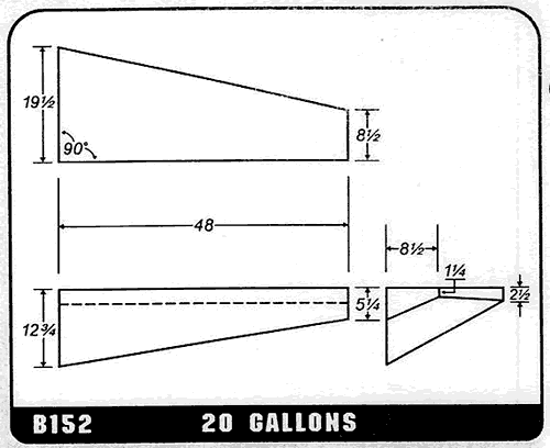 Buy 20 Gallon Plastic Marine Water Tank without Fittings by Ronco Plastics for only $311.00