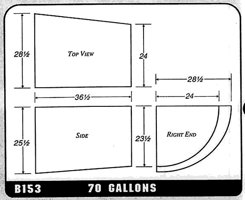 Buy 70 Gallon Plastic Marine Water Tank without Fittings by Ronco Plastics for only $586.00