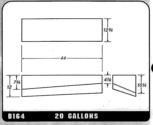 Buy 20 Gallon Plastic Marine Water Tank without Fittings by Ronco Plastics for only $311.00