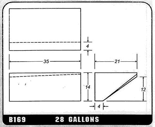 Buy 28 Gallon Plastic Marine Water Tank without Fittings by Ronco Plastics for only $366.00