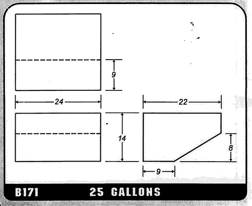 Buy 25 Gallon Plastic Marine Water Tank without Fittings by Ronco Plastics for only $330.00