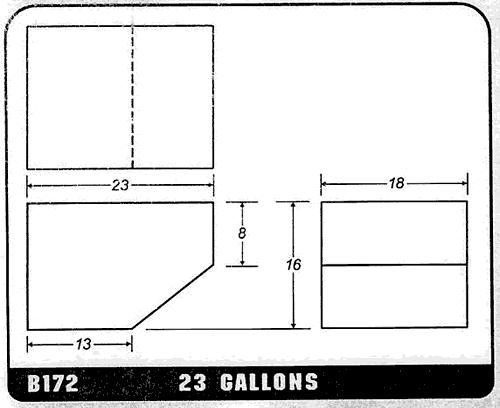 Buy 23 Gallon Plastic Marine Water Tank without Fittings by Ronco Plastics for only $275.00