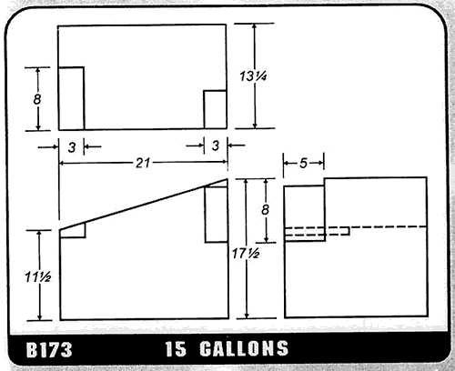 Buy 15 Gallon Plastic Marine Water Tank without Fittings by Ronco Plastics for only $238.00
