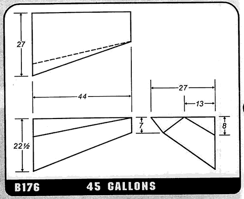 Buy 45 Gallon Plastic Marine Water Tank without Fittings by Ronco Plastics for only $549.00
