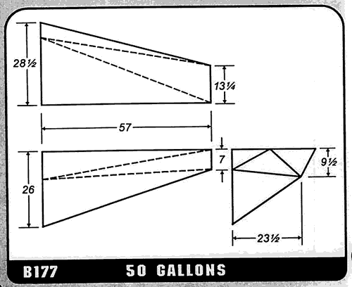 Buy 50 Gallon Plastic Marine Water Tank without Fittings by Ronco Plastics for only $641.00