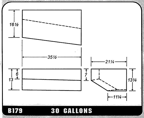 Buy 30 Gallon Plastic Marine Water Tank without Fittings by Ronco Plastics for only $348.00