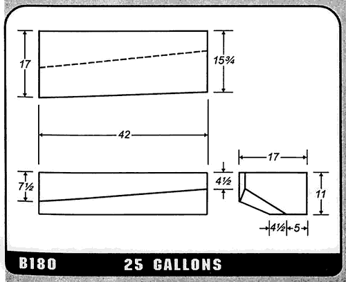 Buy 25 Gallon Plastic Marine Water Tank without Fittings by Ronco Plastics for only $330.00