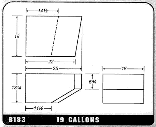 Buy 19 Gallon Plastic Marine Water Tank without Fittings by Ronco Plastics for only $293.00