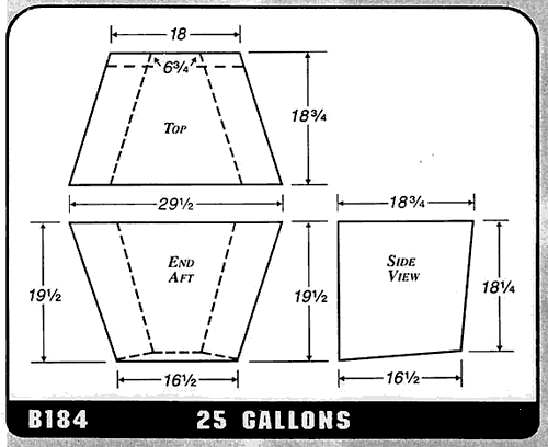 Buy 25 Gallon Plastic Marine Water or Waste Holding Tank by Ronco Plastics for only $311.00