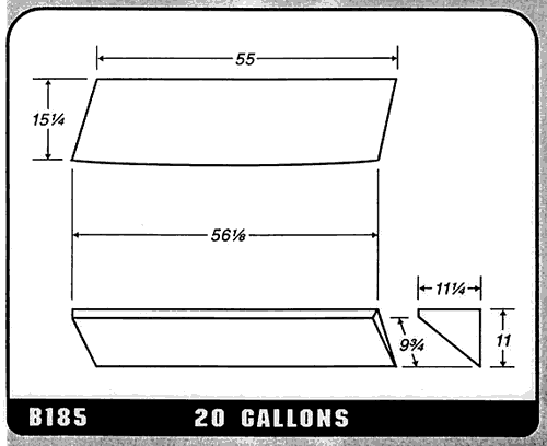 Buy 20 Gallon Plastic Marine Water Tank without Fittings by Ronco Plastics for only $330.00
