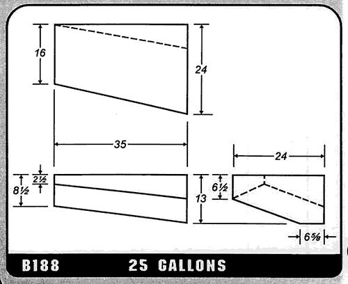 Buy 25 Gallon Plastic Marine Water Tank without Fittings by Ronco Plastics for only $311.00