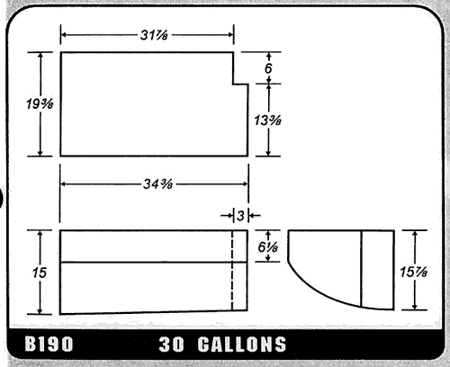 Buy 30 Gallon Plastic Marine Water Tank without Fittings by Ronco Plastics for only $366.00