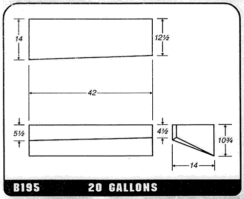 Buy 20 Gallon Plastic Marine Water Tank without Fittings by Ronco Plastics for only $311.00