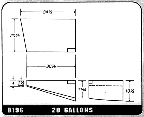 Buy 20 Gallon Plastic Marine Water Tank without Fittings by Ronco Plastics for only $311.00
